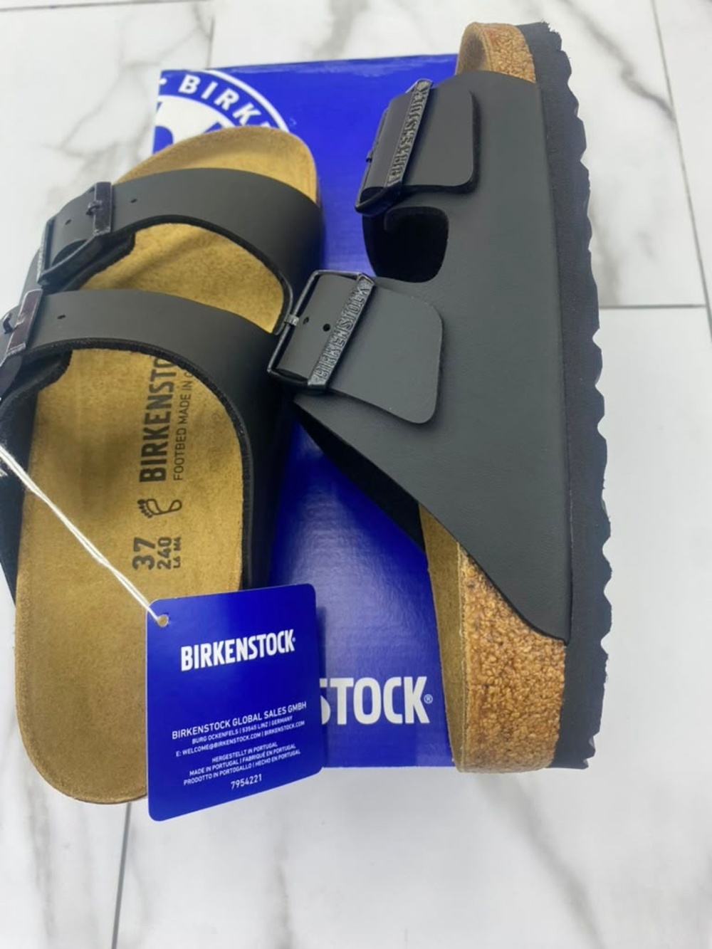 BIRKENSTOCK BLACK ‘ARIZONA BS’ LEATHER regular fit - Picture 4 of 5